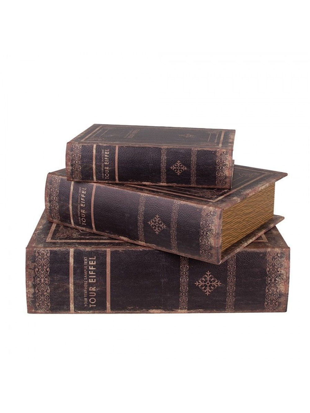 Набор из 3-х шкатулок Книги 27x22x7 22x17x6 17x12x4 см Clayre & Eef