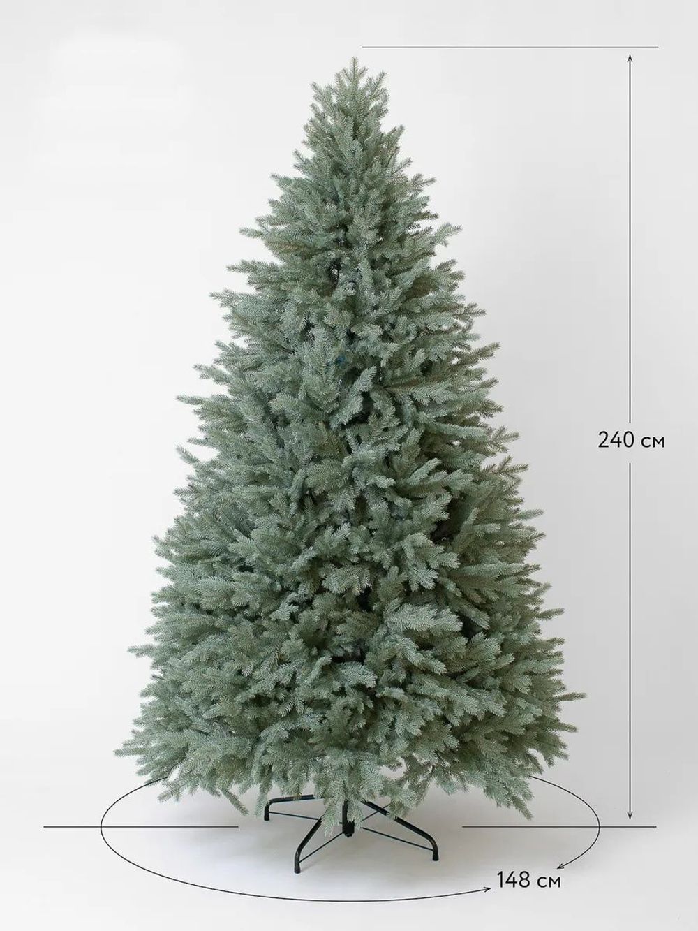 Ель искусственная голубая «Марселло» (Литая хвоя) от 1.8 до 2.4 м