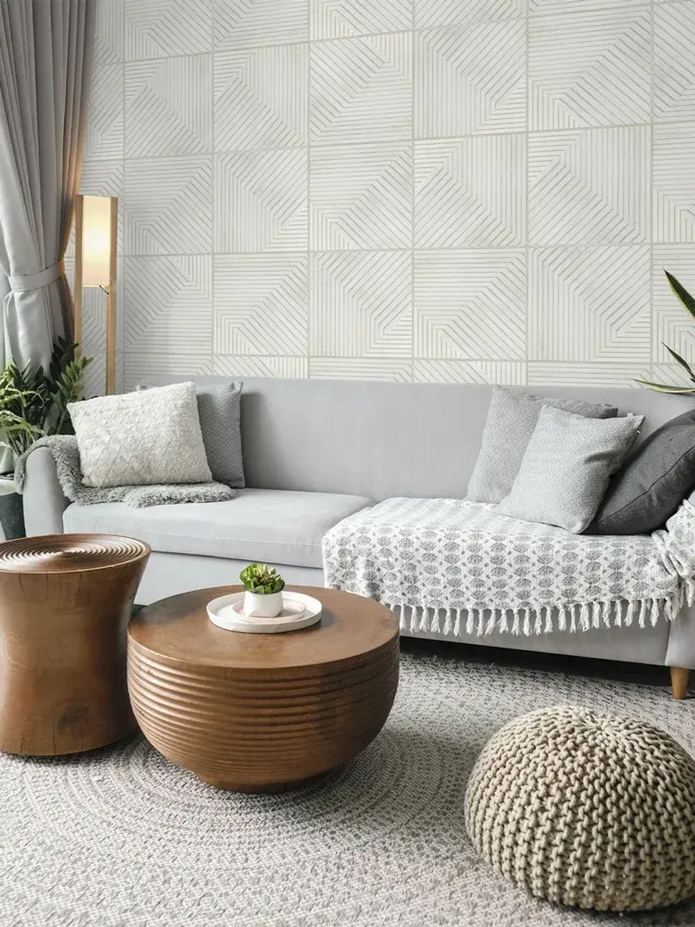 Декоративная стеновая панель ПВХ Дуб Паллада 482х482 мм