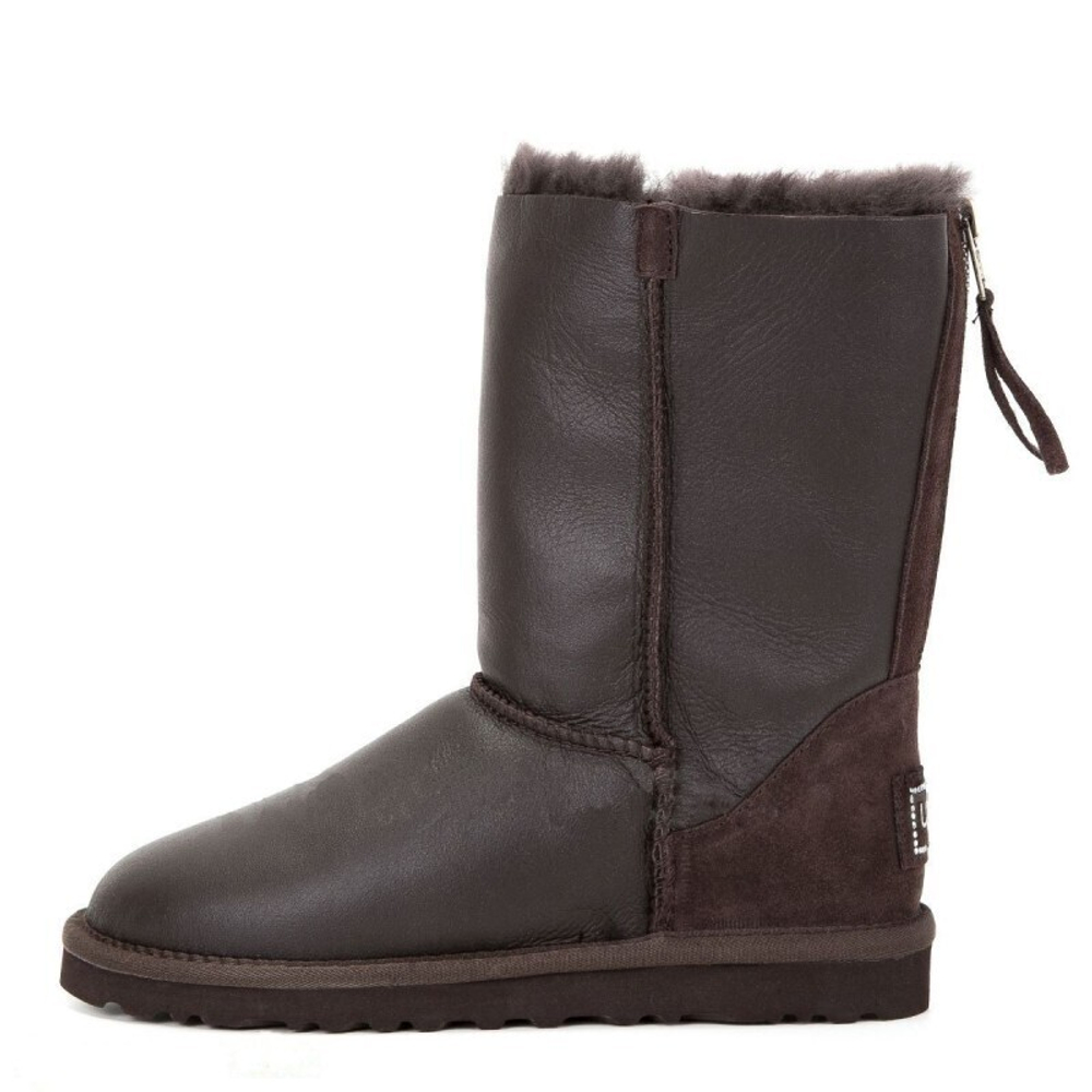 Угги Tall Zip Metallic Chocolate