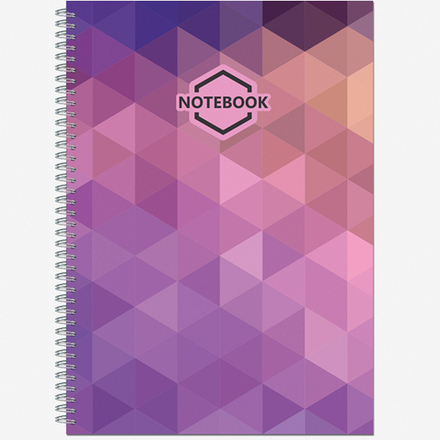 Тетрадь общая А4 120 листов на металлическом гребне "Яркий Офис"