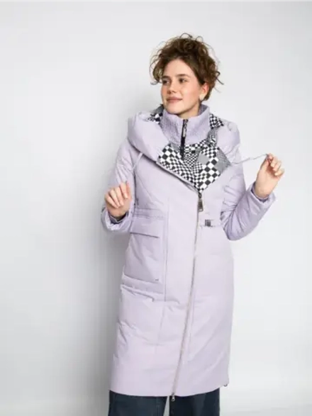 Куртка зимняя удлиненная с капюшоном