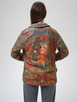 Трикотажный жакет "Четыре стихии", по мотивам фламандского гобелена 17 века "Времена года, четыре стихии"