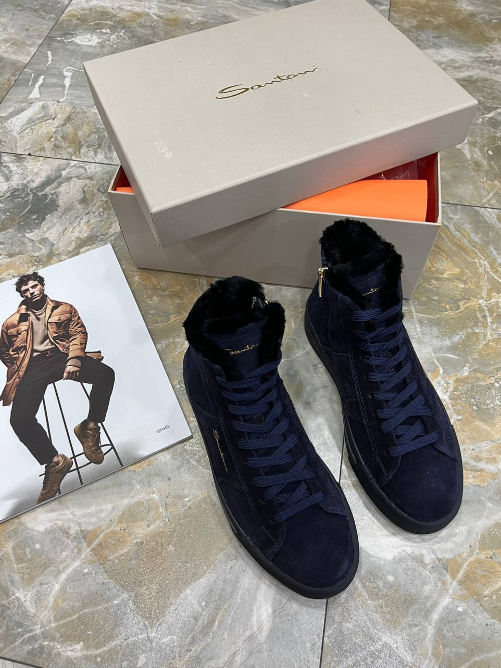 Высокие кеды Santoni