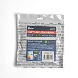 ULS-M14-2835-168LED-m-10mm-IP20-DC12V-14W-m-5M-4000K PROFI Гибкая светодиодная лента на самоклеящейся основе. Катушка 5м. в герметичной упаковке. Белый свет4000К. ТМ Uniel.