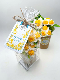 Мини-букет «Нарцисс-крафт»