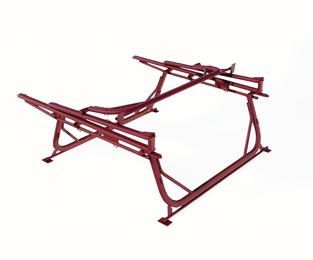 Двойной минитрамп складной - открытая рама (плоскоовальный профиль) - соревновательная прошитая сетка