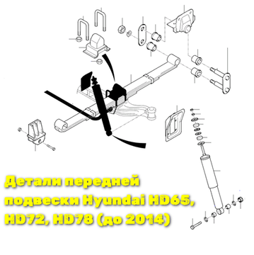 Передняя подвеска Hyundai HD65, HD72, HD78 (до 2014)