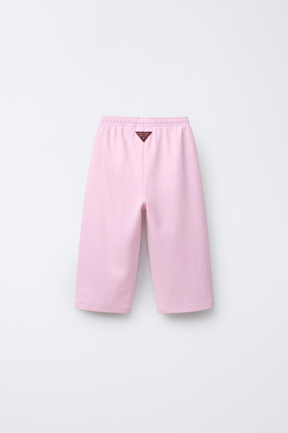 ZARA БРЮКИ WIDE LEG ИЗ ТКАНИ ИНТЕРЛОК, ПАСТЕЛЬНО-РОЗОВЫЙ