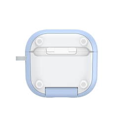 Чехол синего цвета с замком и подставкой для наушников AirPods 4, серия PECQ Series от Dux Ducis