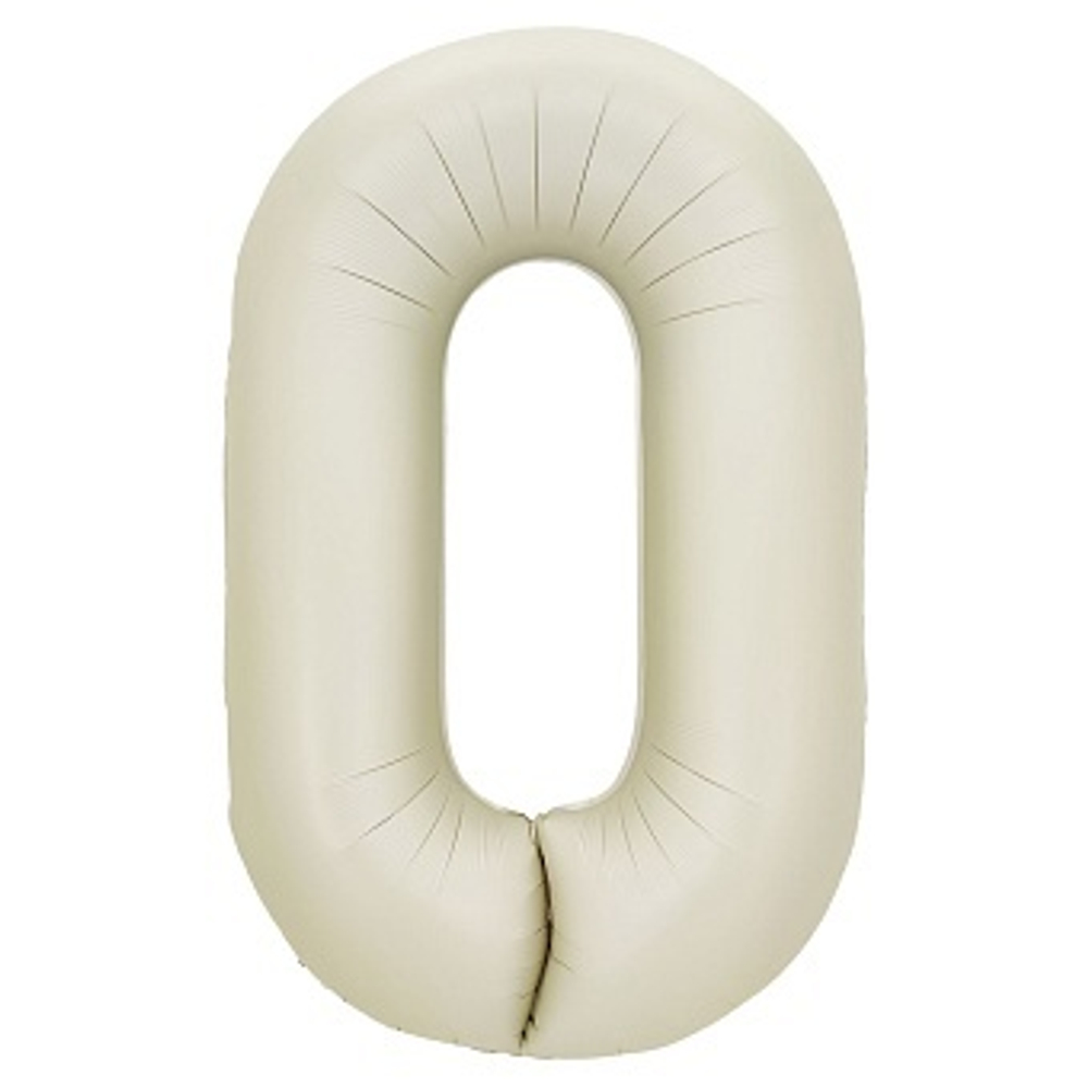 К Цифра 0 Белый песок Сатин 32''/81 см.