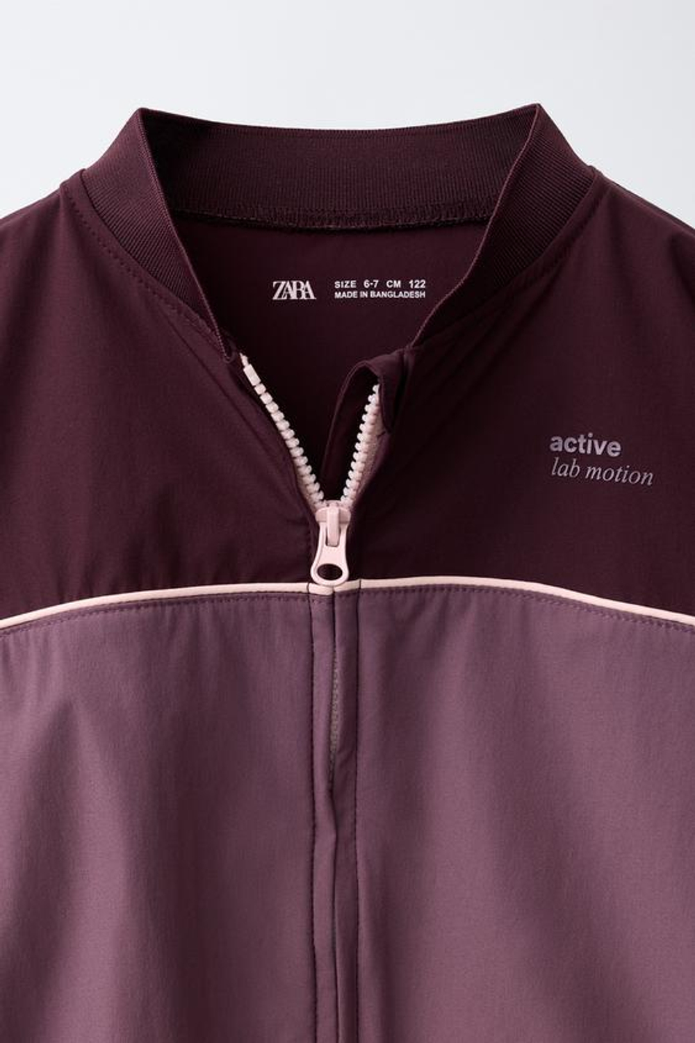 ZARA КУРТКА ИЗ ВЫСОКОТЕХНОЛОГИЧНОЙ ТКАНИ GYM, БОРДОВЫЙ