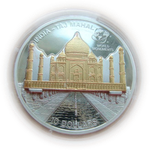 О-ва Кука 10 долларов 2007 Индия Тадж-Махал Мировые памятники 3D СЕРЕБРО
