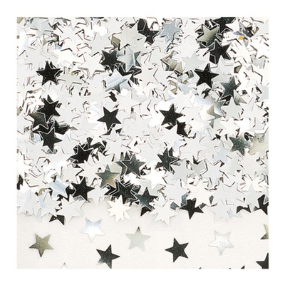 Конфетти Звезды фольг серебро