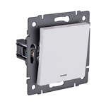 Выключатель 1-клавишный 10А/250В с LED подсветкой, белый матовый Kollinger REA-S-002WM для Aspekt, Eleganz, Reflex