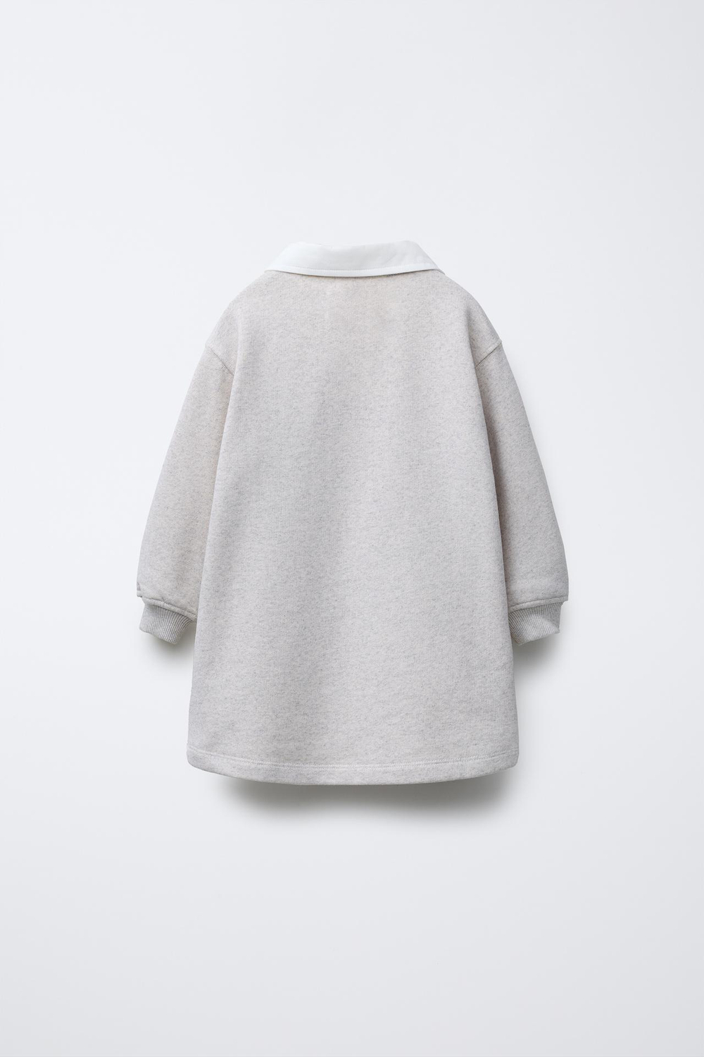 ZARA ПЛАТЬЕ ПОЛО С ПРИНТОМ MINNIE MOUSE © DISNEY, СЕРЫЙ С МЕЛАНЖЕВЫМ ЭФФЕКТОМ