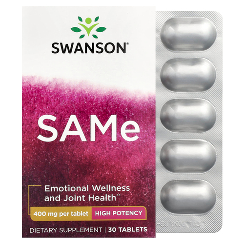 Swanson Vitamins, SAMe, 400 мг, 30 таблеток