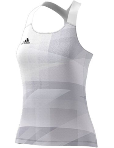 Женский топ теннисный Adidas Tennis Tokyo Y-Tank Primeblue HEAT.RDY W - white/dash grey/black