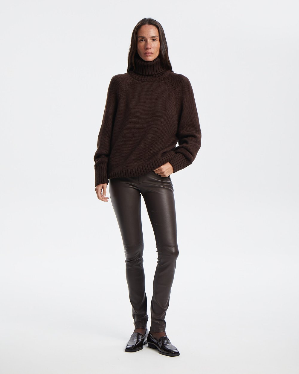 Свитер из шерсти мериноса, Коричневый