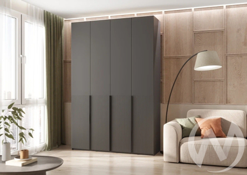 Шкаф 4-х ств.(1600) Марвэл (графит/браш графит)