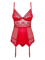 Удлинённый корсаж Lovica с изысканным цветочным узором (Размер: S-M) (Цвет: красный)