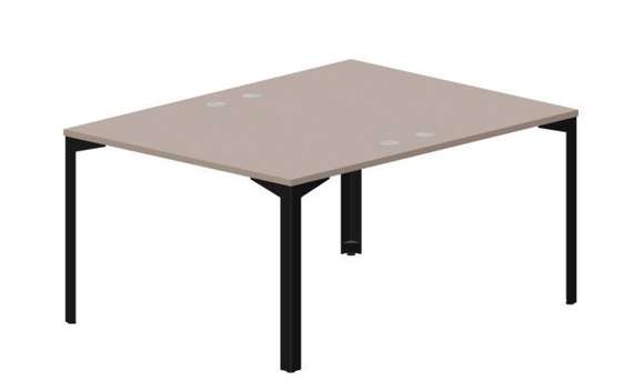 Составной стол на 2 рабочих места 118х156,6х75см (4 громмета)