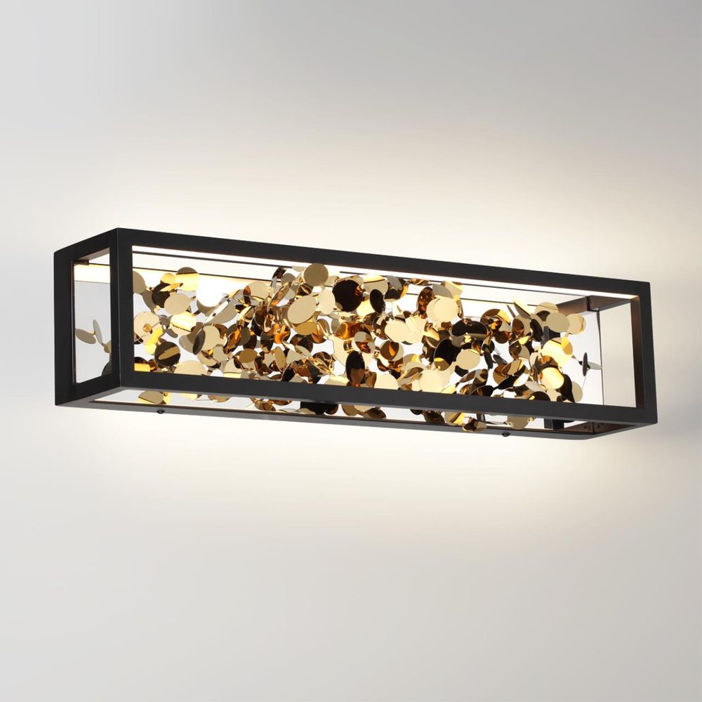 5065/17WL L-VISION ODL24 523 черный/золото/металл/металл Настенный светильник LED 1*17W 4000K BILD