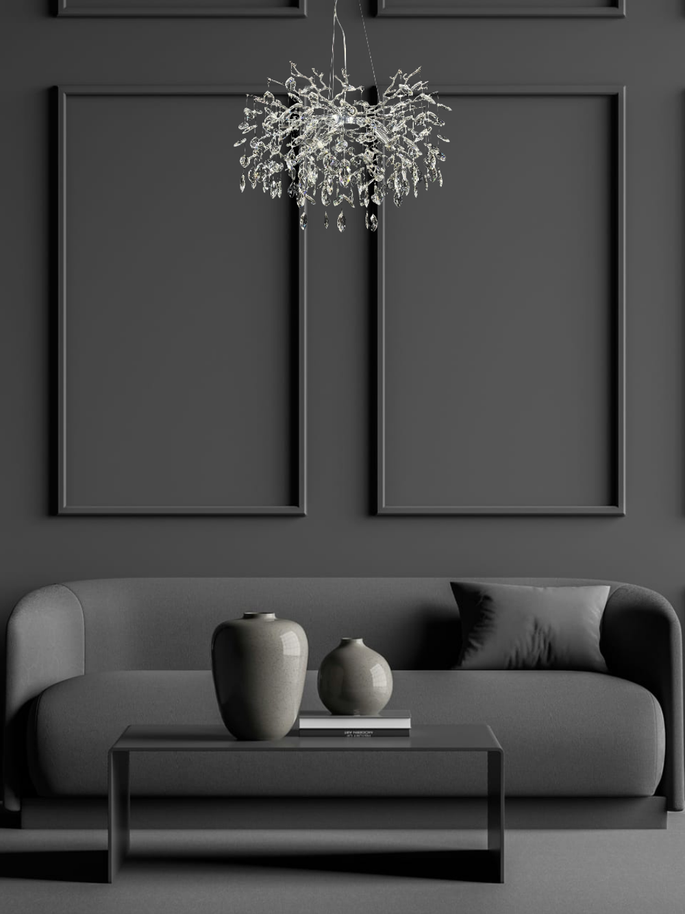 Люстра подвесная Lanbos, 8 ламп Е14, 320 Вт, до 18 кв м, хром