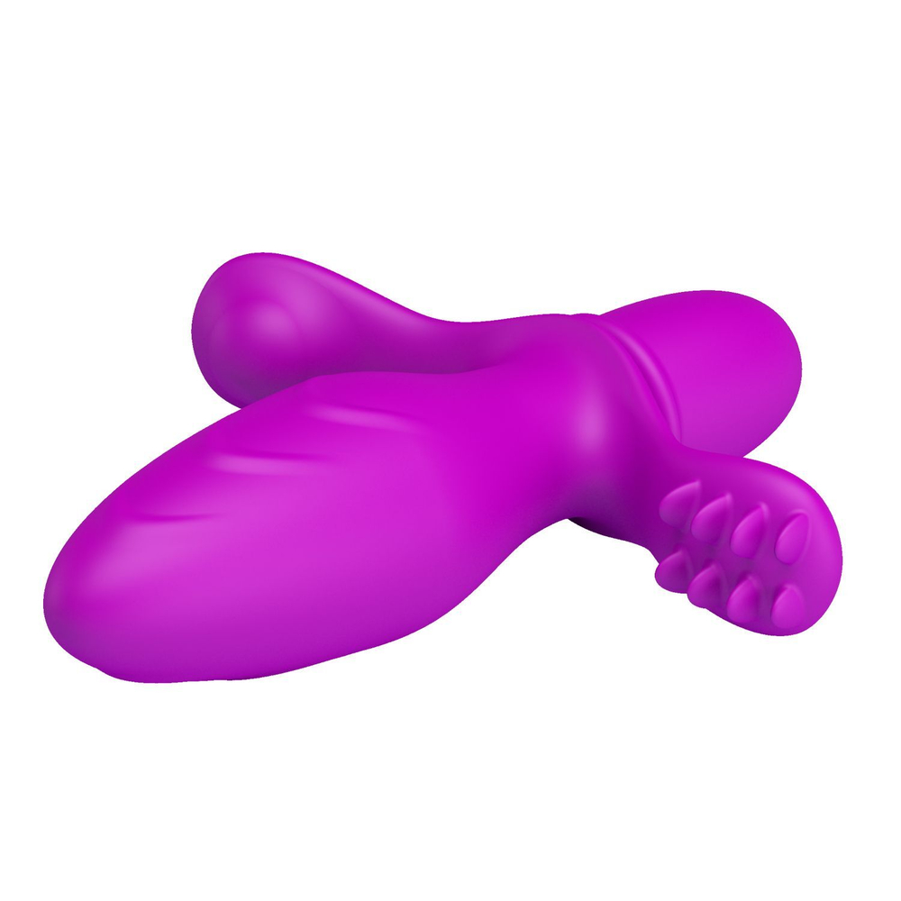 Лиловая анальная пробка с вибрацией Fitch - 13,3 см.