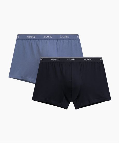 Трусы мужские боксеры (2шт), Atlantic 2RMH-011, хлопок, деним + темно-синий