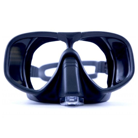 Маска безрамочная с носовым клапаном Sargan Сейм Черный силикон