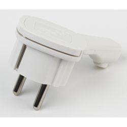 Вилка ЭРА V5(U) ультра плоская c заземлением 16A с кольцом белая