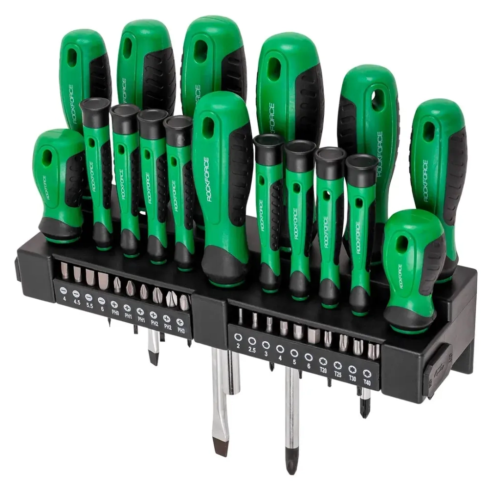 Отвертки в комплекте с битами, набор 37пр. RockFORCE RF-7037