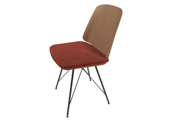 Стул E9.6 (дуб / сиена FiberGuard)