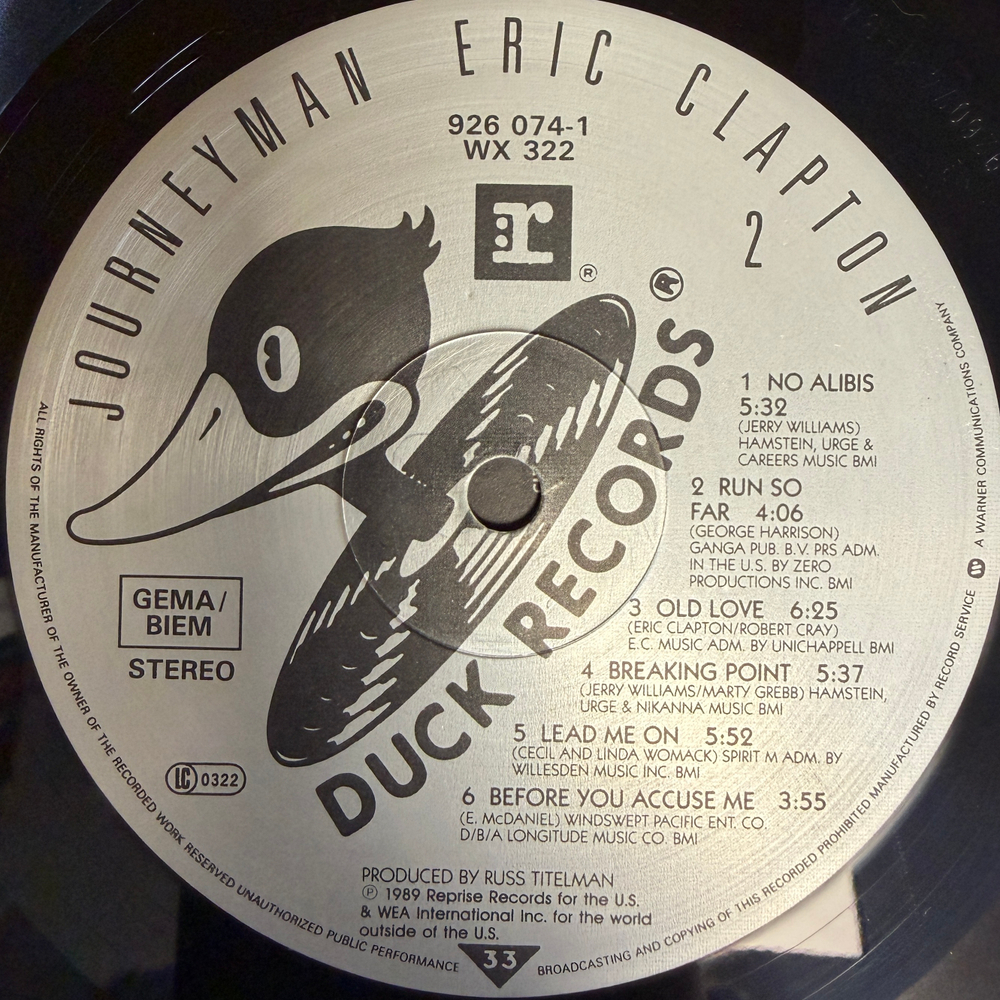 Виниловая пластинка Eric Clapton - Journeyman LP