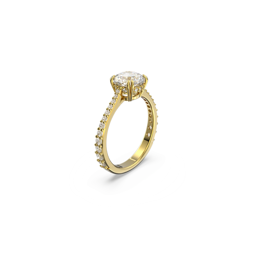 STILLA:RING RND M WHITE/GOS 55
