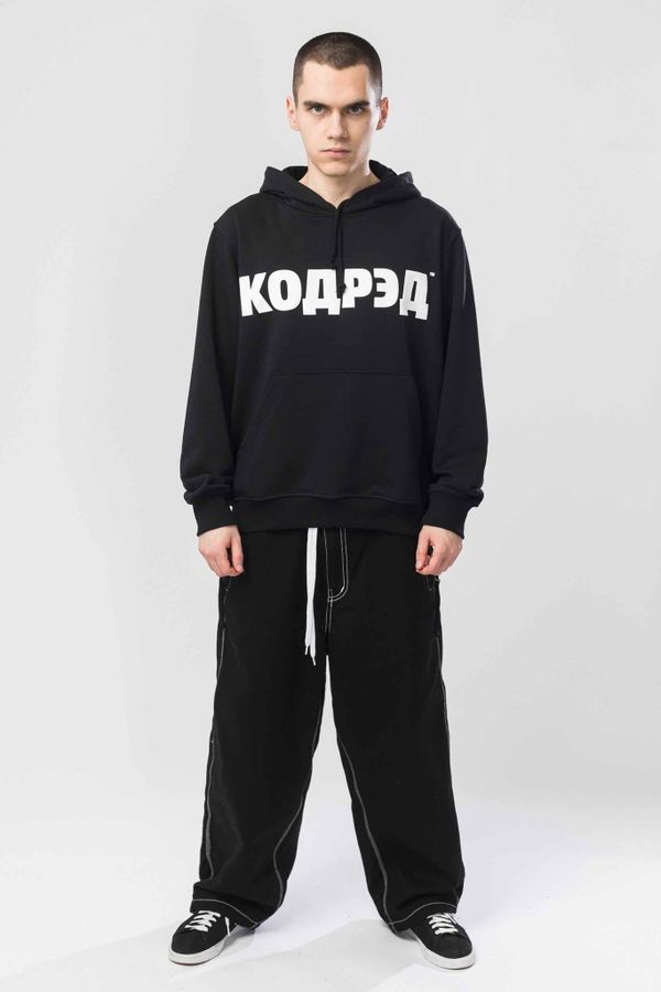 Худи Base Hoodie Wide Summer Лого ТМ Антрацит/Белый принт КОДРЭД - фото 4