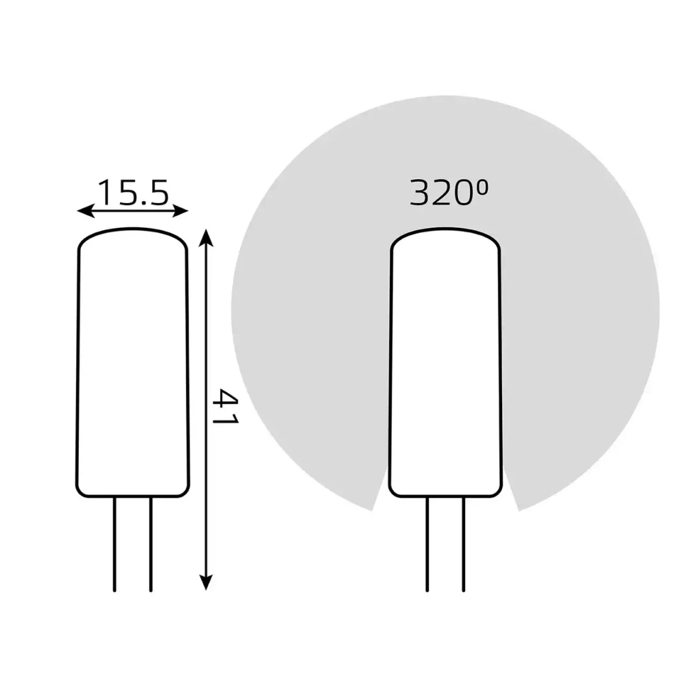 Лампа Gauss LED G4 AC150-265V 3W 240Lm 4100K силикон 107707203