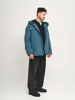 Куртка FOS с диагональными карманами аквамариновая