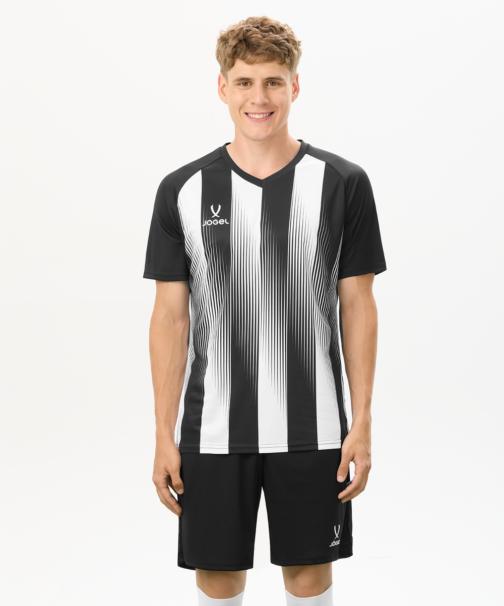 Футболка игровая Jogel Camp Striped Jersey, черный 99/белый 00