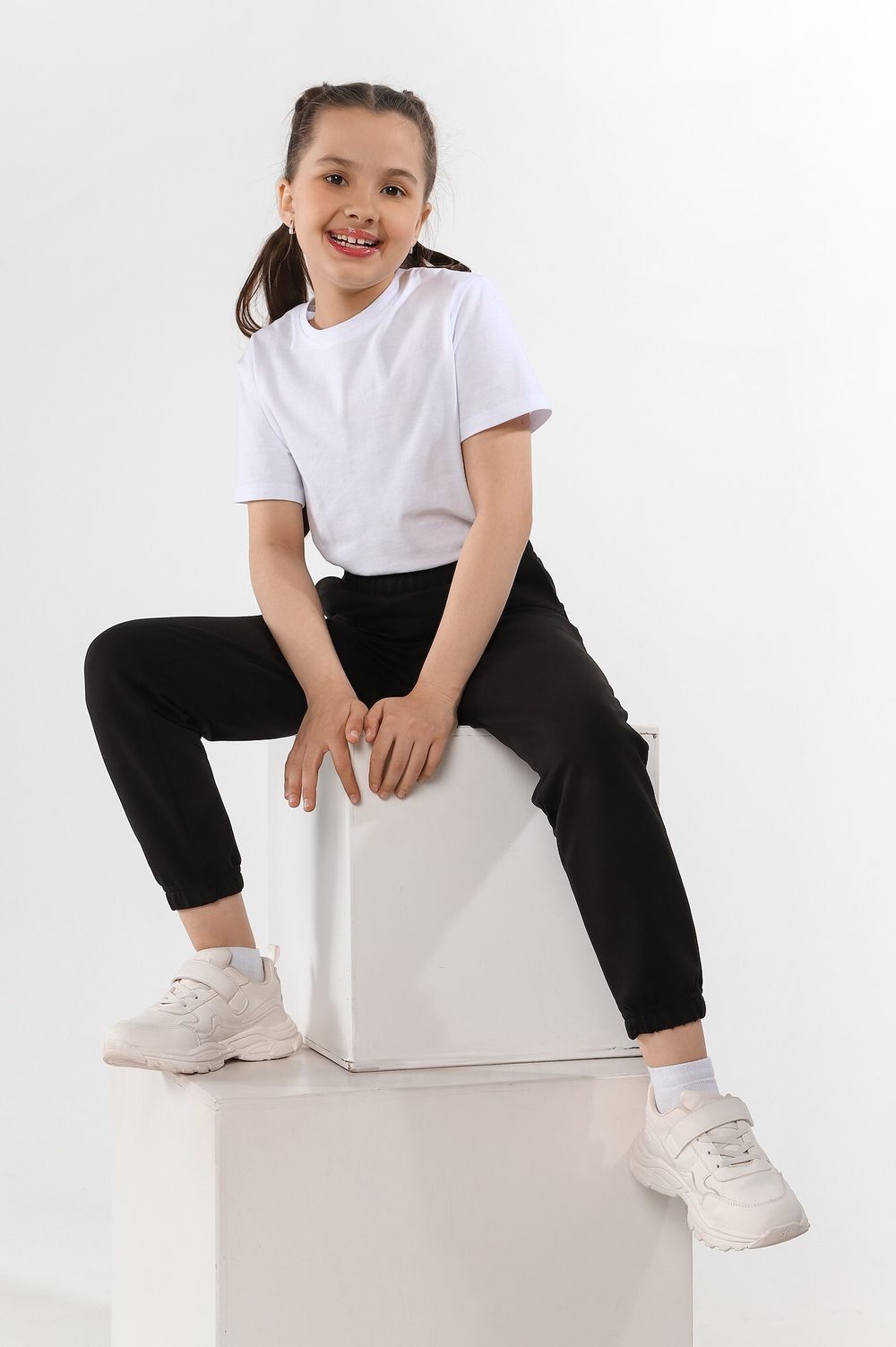 Брюки для девочки Скул-1 Виотекс ЧЁРНЫЙ