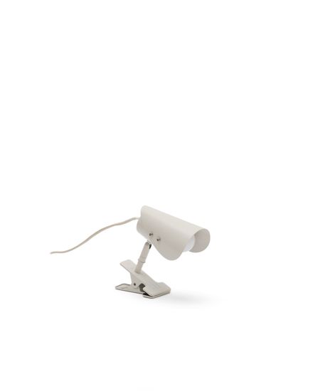 Маленькая настольная лампа Jula с зажимом из серого металла