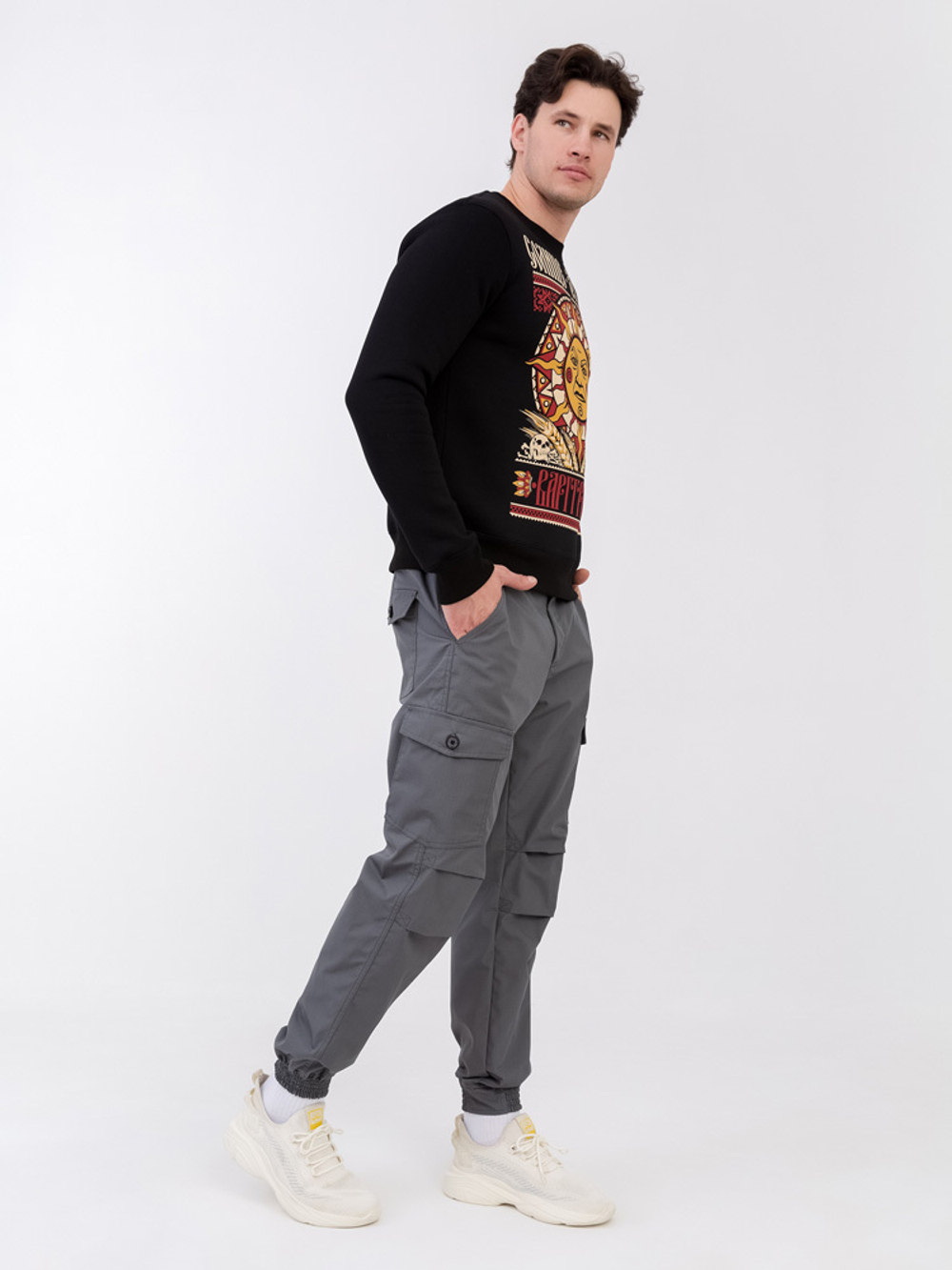 Брюки Карго Варгградъ Премиум мужские на манжете серые Рипстоп