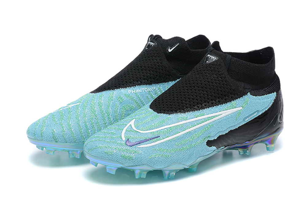 Бутсы Nike Phantom GX Elite FG (Черный+бирюзовый)