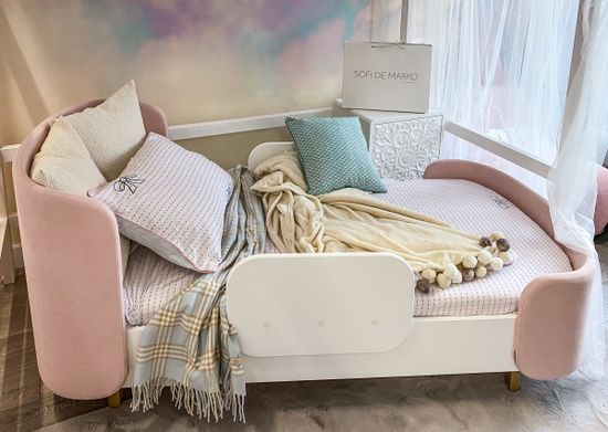 Комплект чехлов для кровати KIDI Soft размер M, L (розовый)