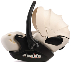 Прогулочная коляска Peppy Amici с автокреслом Verona Beige Grey рама Black Chrome