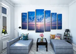 Модульная картина "Рассвет на море"