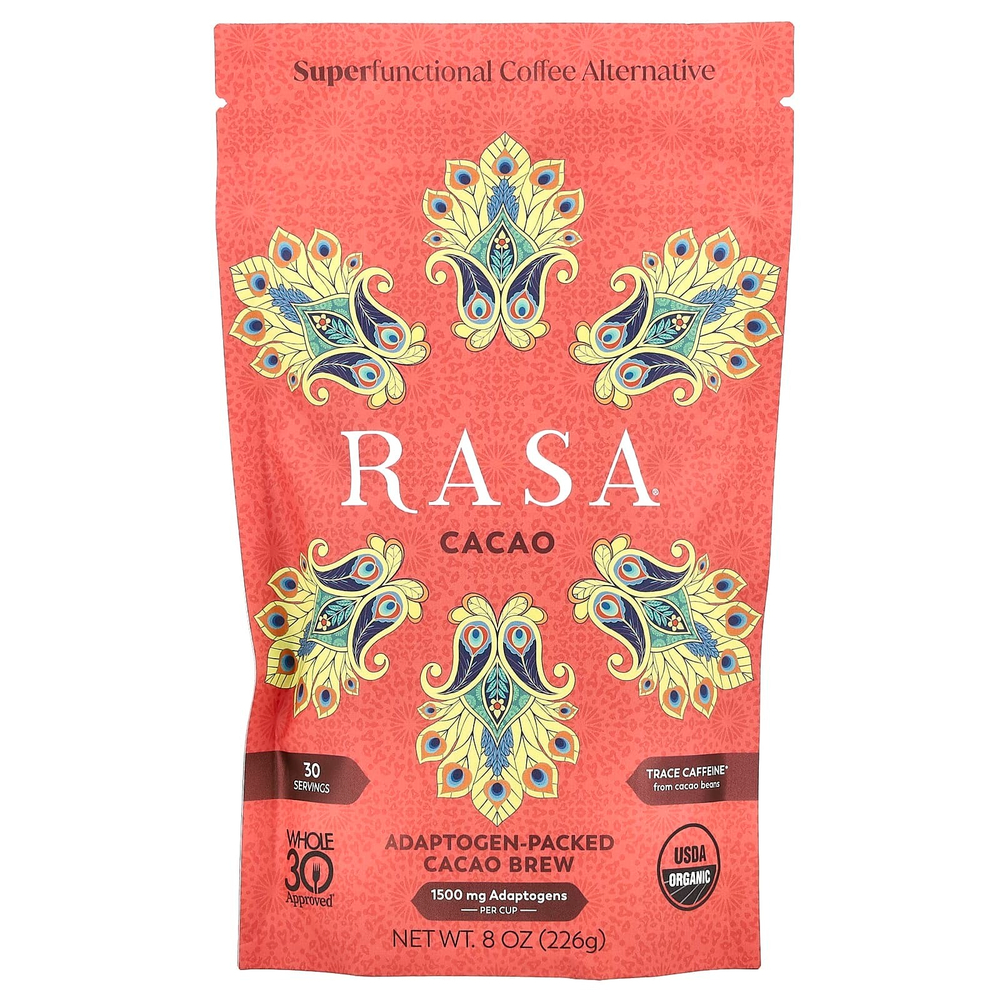 Rasa, Отвар какао, упакованный адаптогенами, 226 г (8 унций)
