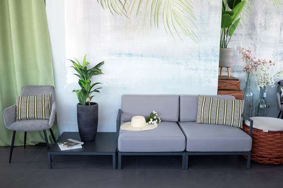 Уличный пуф-столик Pouf Ø67х40 см, терракотовый