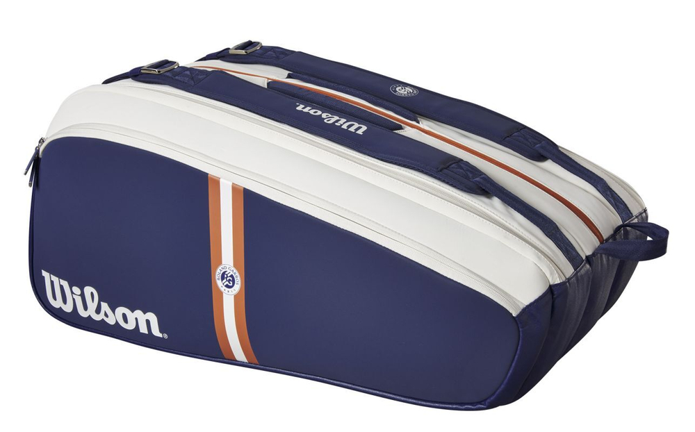 Сумка теннисная Wilson Roland Garros Super Tour 15 Pack - navy/white/clay